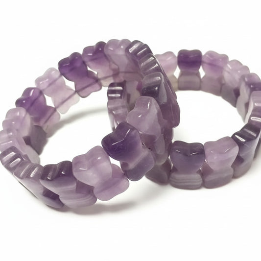Amethyst Hourglass Bracelet