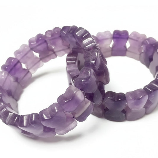 Amethyst Hourglass Bracelet