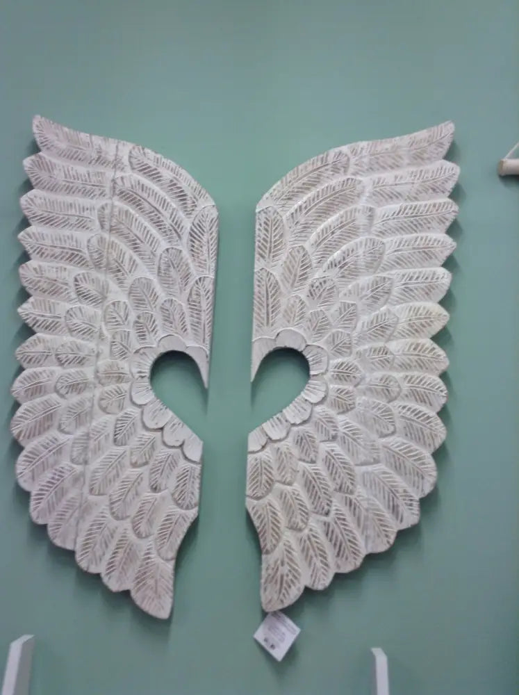 Angel Wings Set - Bohemian Hand Carved Wood -Wall Hanging -Shabby Chic-Home Wall Art Decor Home Decor Angel Inspire