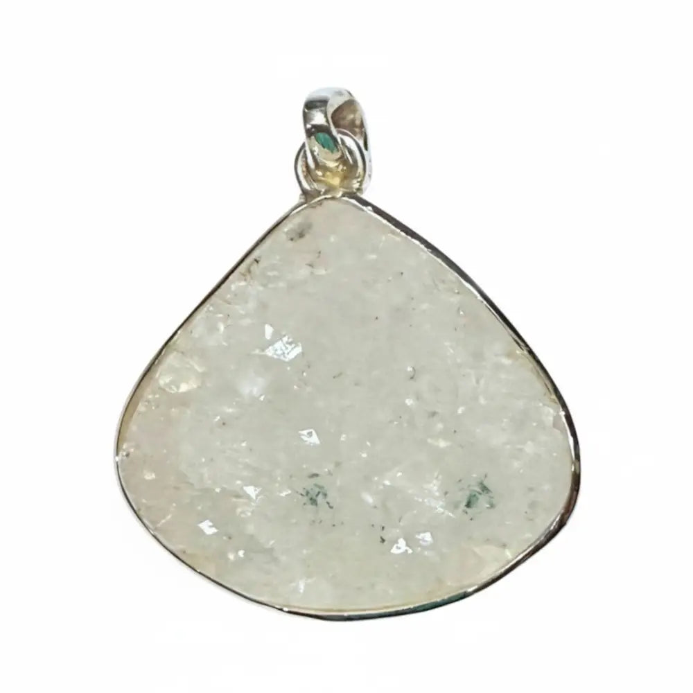 Apophyllite Cluster Teardrop Pendant in Silver PENDANT