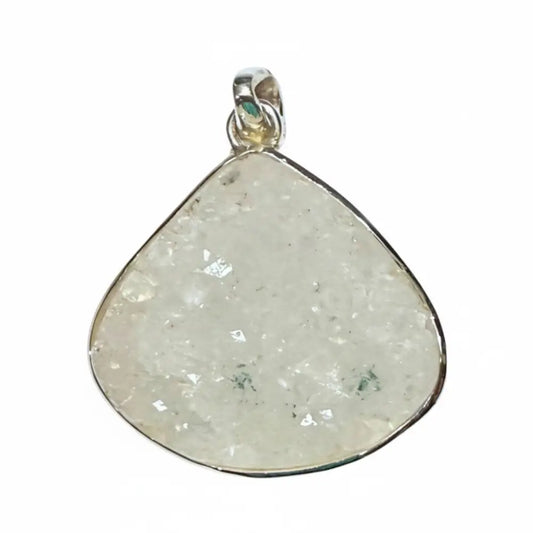 Apophyllite Cluster Teardrop Pendant in Silver PENDANT