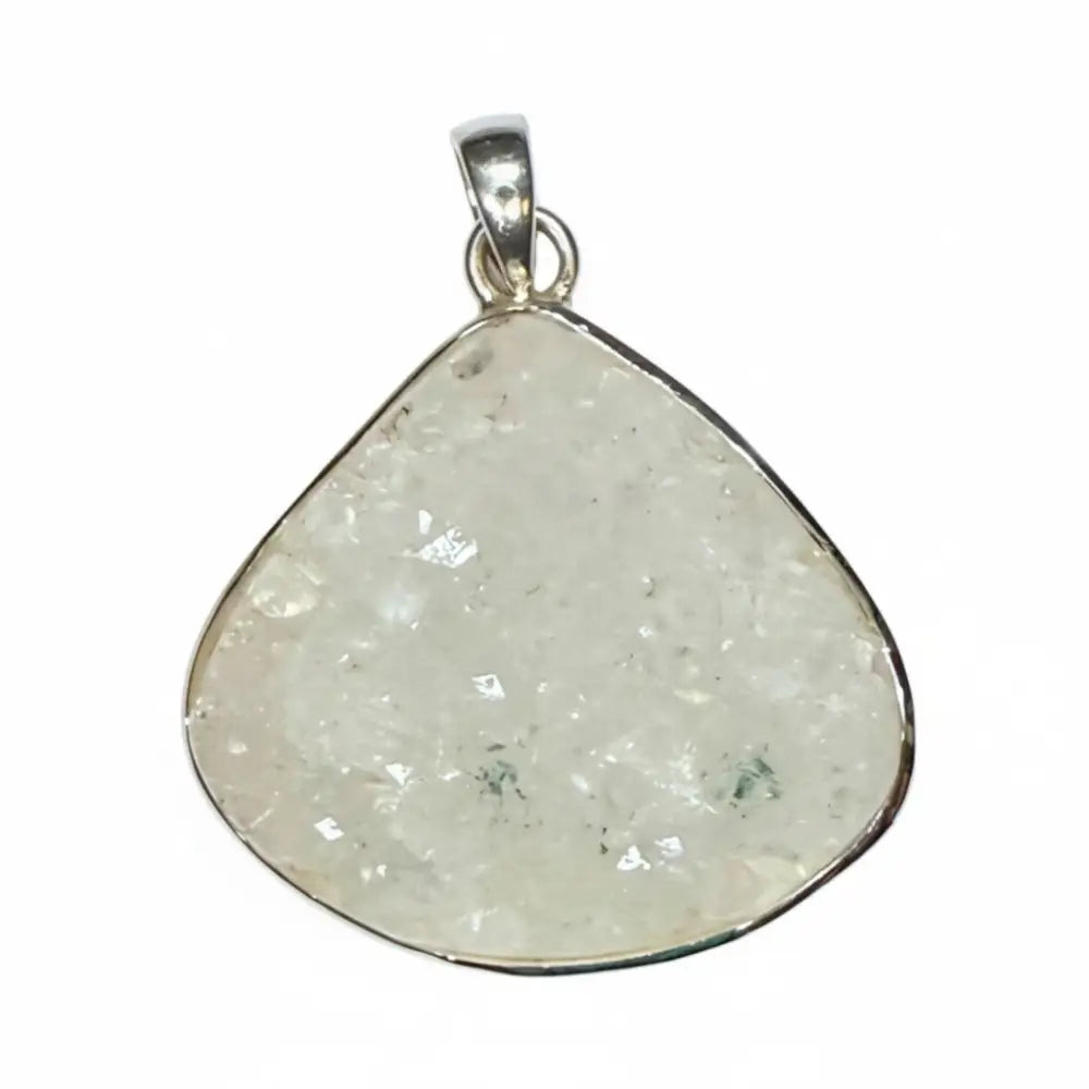 Apophyllite Cluster Teardrop Pendant in Silver PENDANT