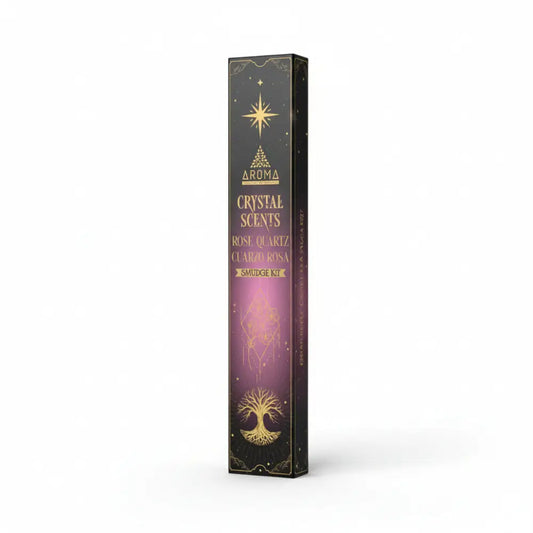 AROMA Crystal Collection Incense Sticks with ROSE QUARTZ Incense