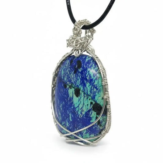 Azurite Malachite Pendant Handmade Pendant