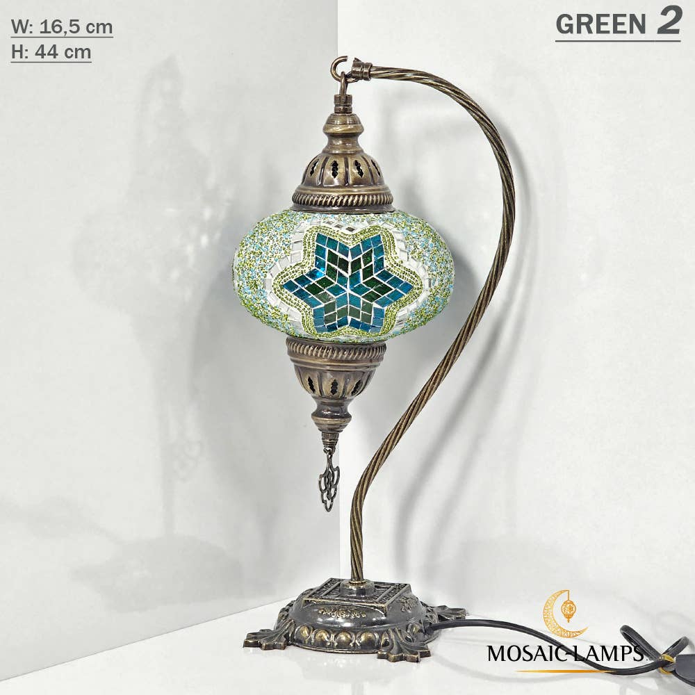 Turkish Mosaic Lamp - Gooseneck MULTICOLOR 4