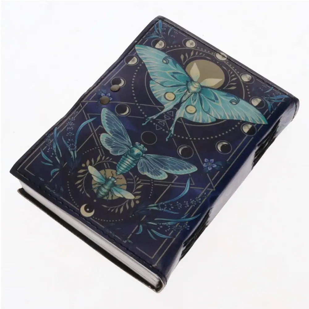 Luna Moth Moon Phase Leather Journal