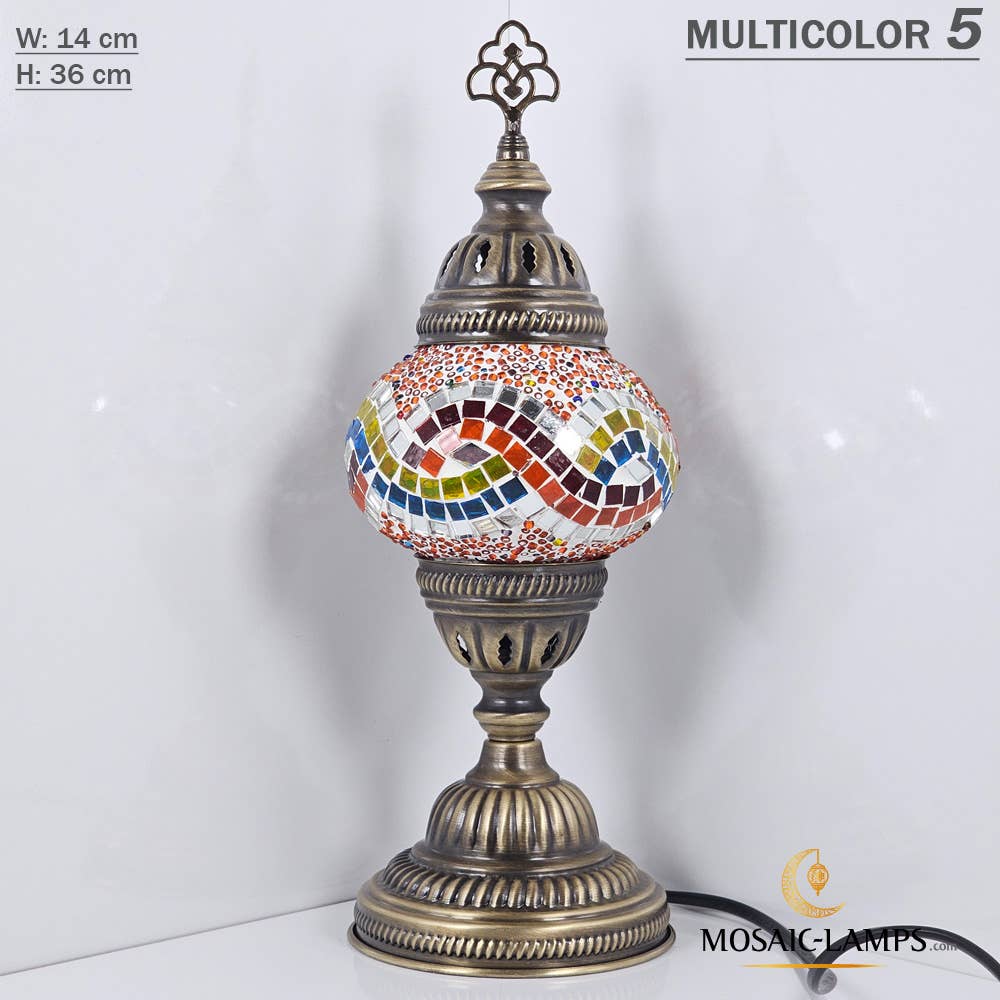 Turkish Mosaic Lamp - Medium Blue 1