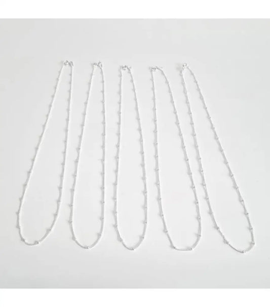 Ball Chain 925 Silver Necklace