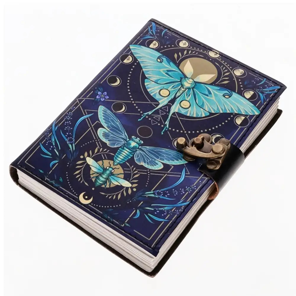 Luna Moth Moon Phase Leather Journal