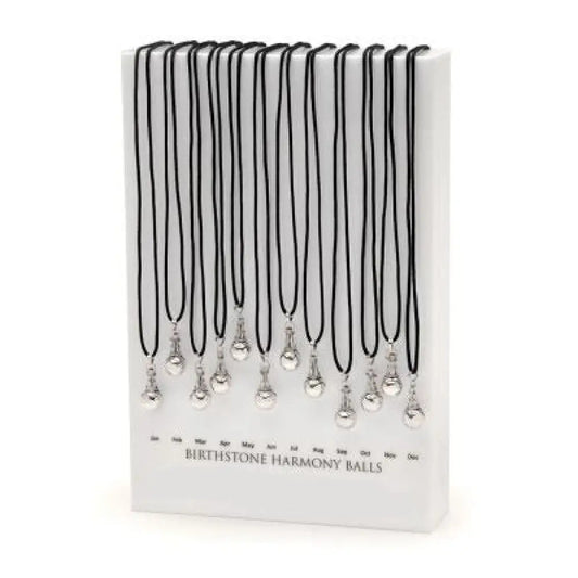 Birthstone Harmony Ball Necklace ~ Sterling Silver Pendant