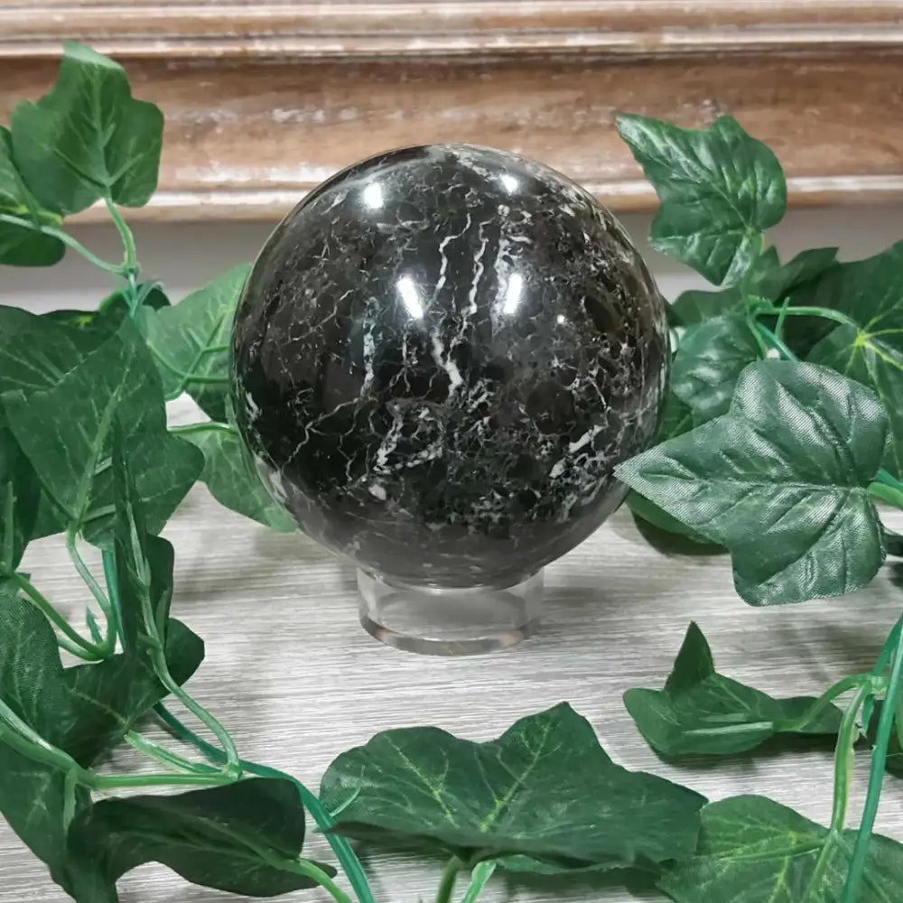 Black Onyx Crystal Sphere 004 sphere