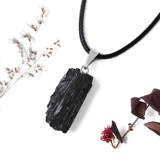 Black Tourmaline Schorl Pendants Medium Pendant