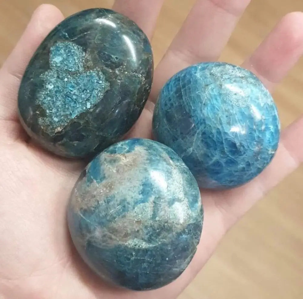 Blue Apatite Palm Stones Palmstone
