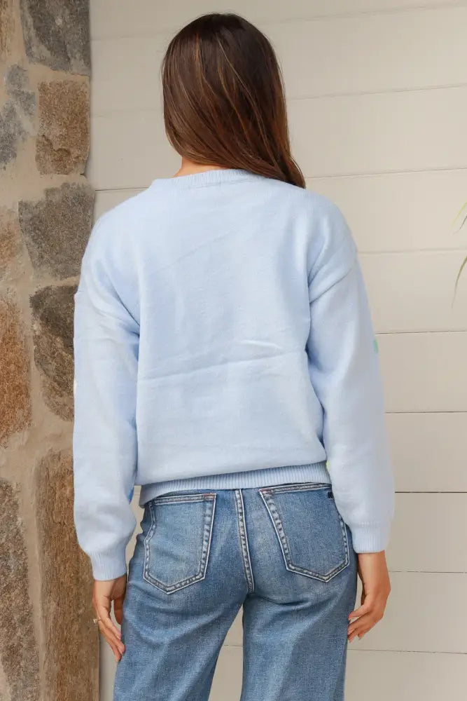 Blue Flower Knit ~ Kgari Cardigan