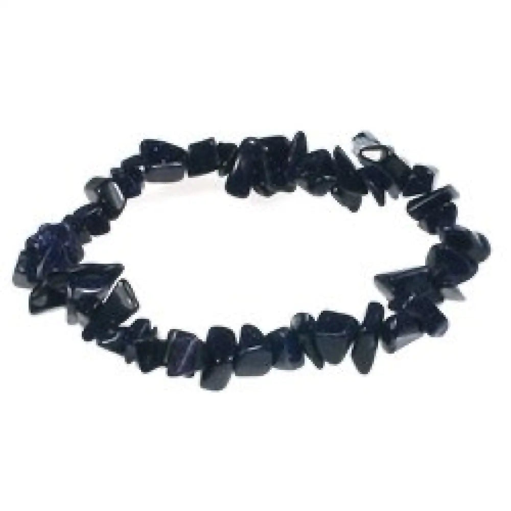 Blue Goldstone Crystal Chip Bracelet chip bracelet