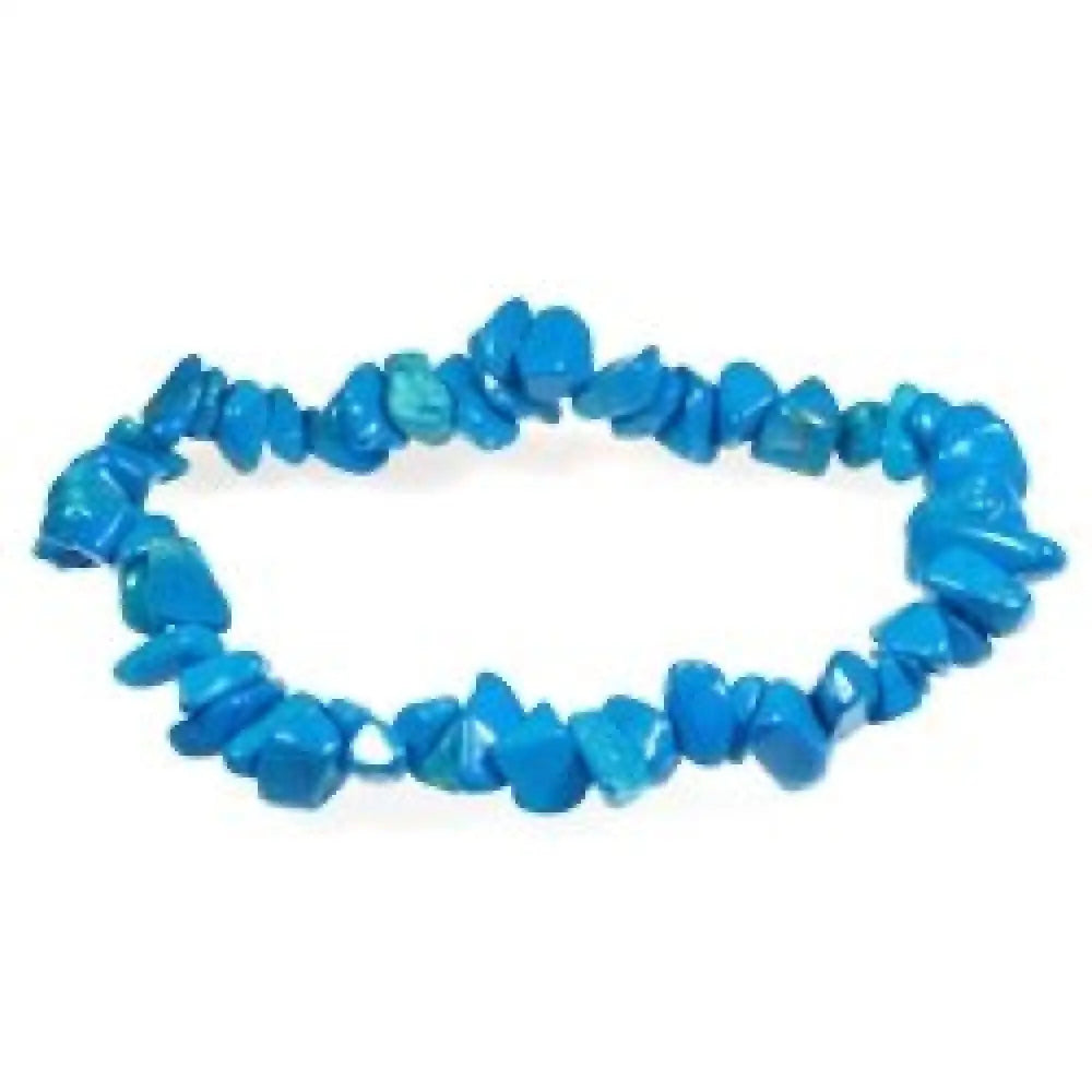 Blue Howlite Crystal Chip Bracelet chip bracelet