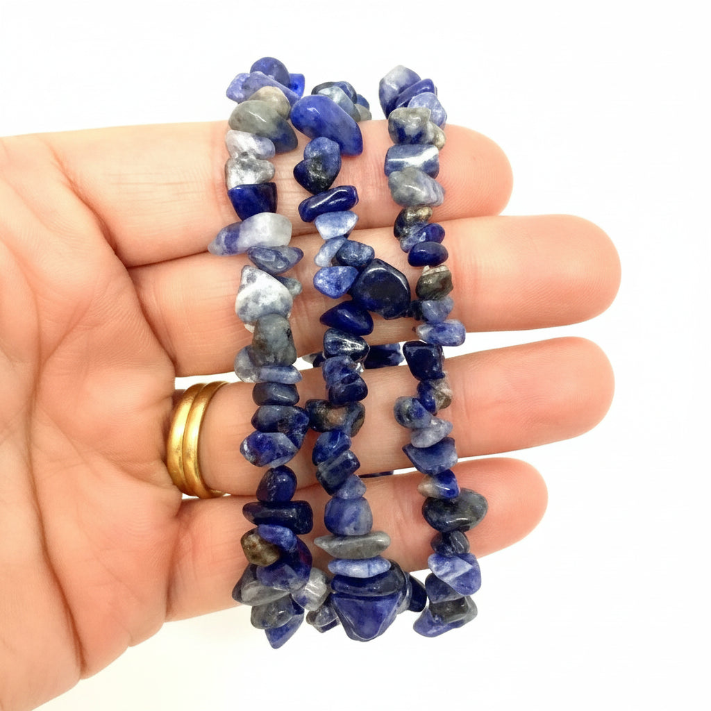 Blue Spot Jasper Chip Bracelet Chips