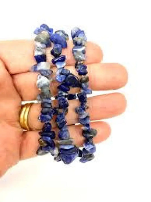 Blue Spot Jasper Chip Bracelet Chips