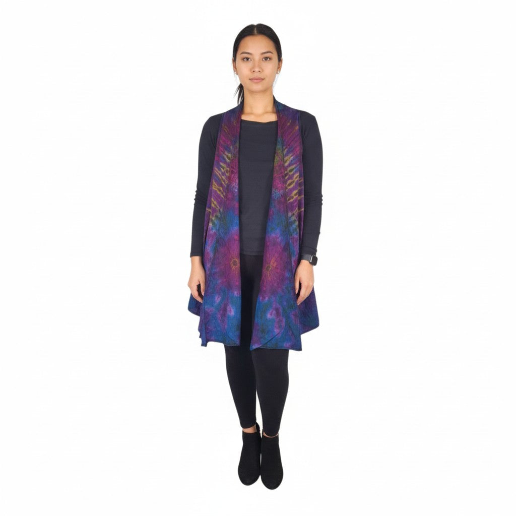Tibetan Tie Dye Vest - Short