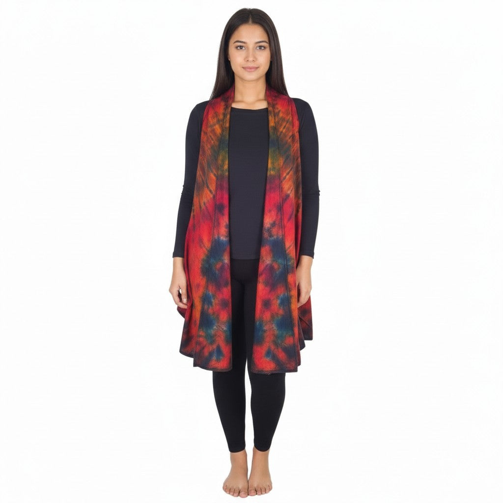 Tibetan Tie Dye Vest - Short