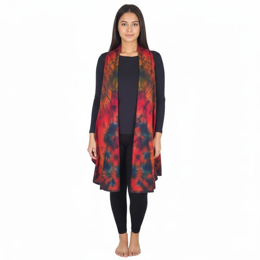 Tibetan Tie Dye Vest - Short