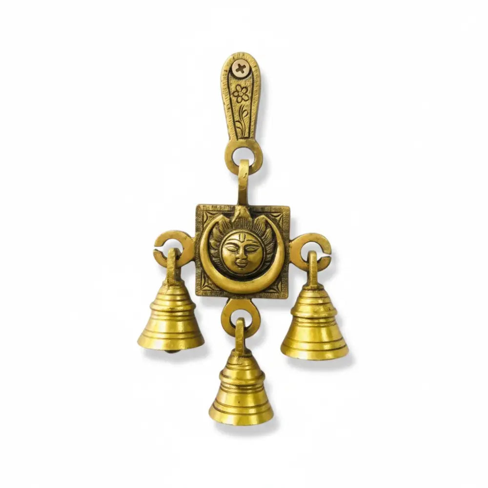 Brass Door Bells Sun & Moon door bell