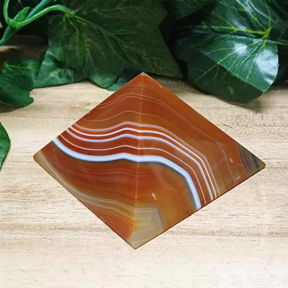Brown Agate Pyramid 001 crystal pyramid