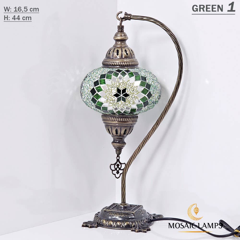 Turkish Mosaic Lamp - Gooseneck MULTICOLOR 4