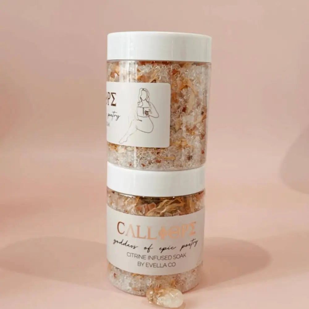 CALLIOPE | goddess of epic poetry | crystal infused bathsoak bath soak