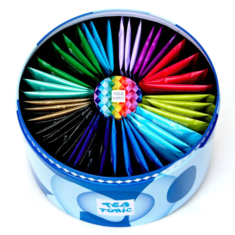 Calming Selection Round Tin - 40 Calming Gourmet Tea + Mini