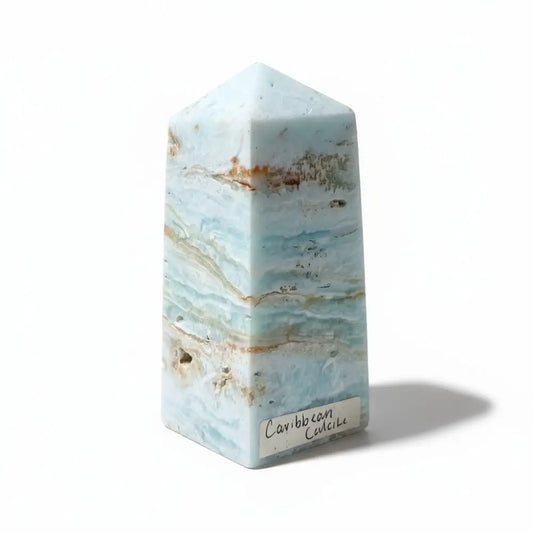 Caribbean Calcite Obelisk Tower 9.6cm Crystal obelisk