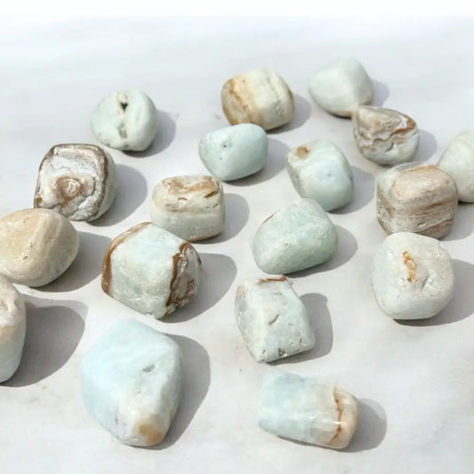 Caribbean Calcite Tumble ~ Awakens Psychic Abilities & Camls Stress crystal tumbles