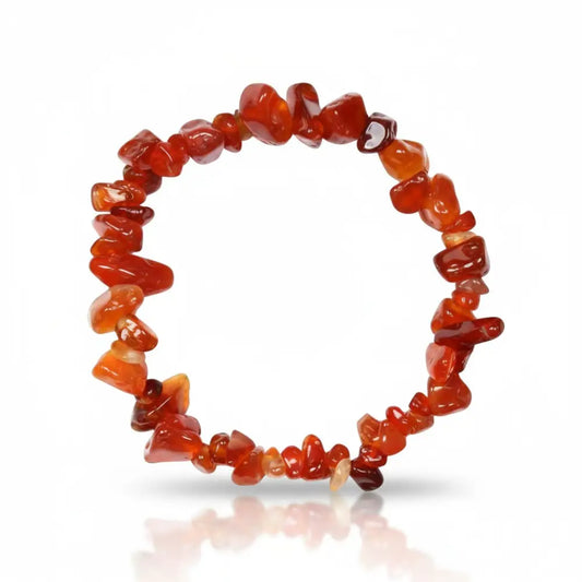 Carnelian Crystal Chip Bracelet ~ Confidence /Vitality Bracelets