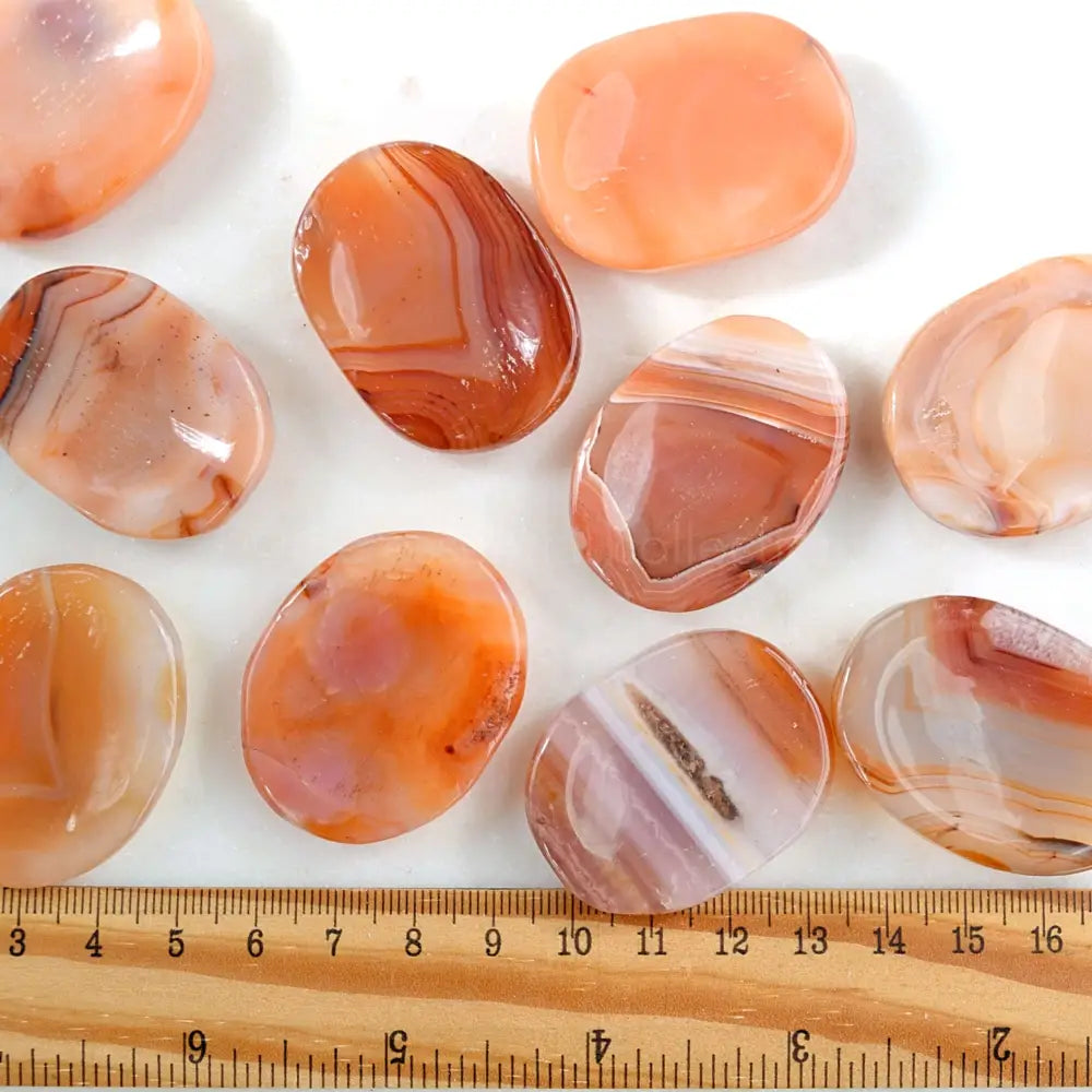 Carnelian Crystal Worry Stones