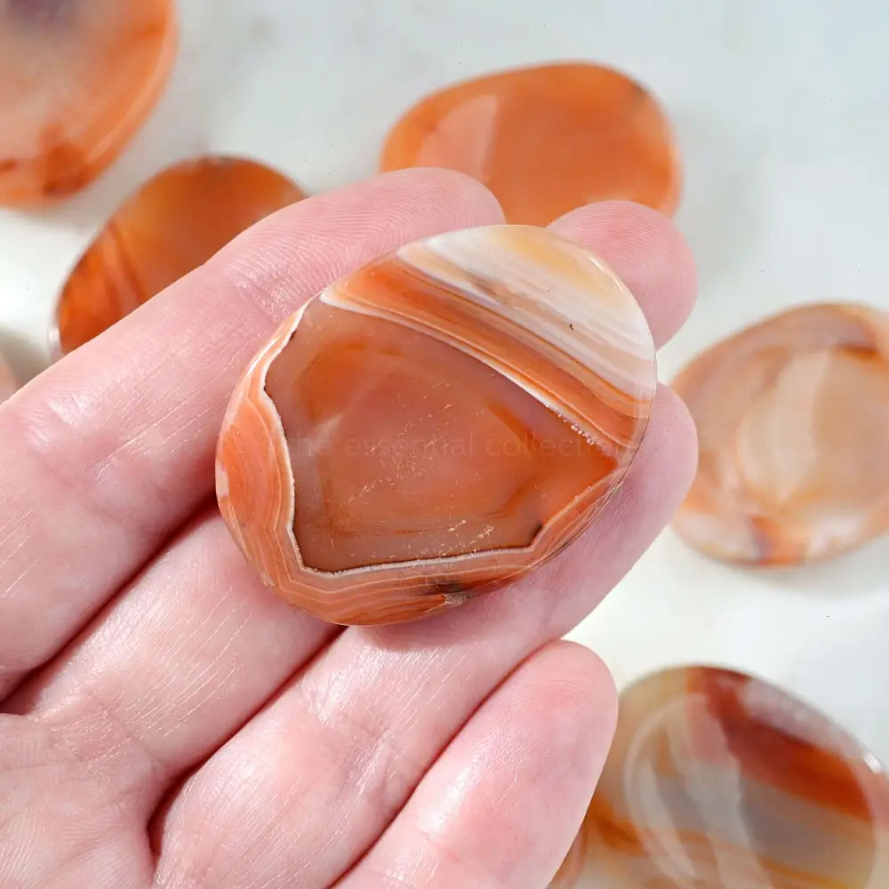 Carnelian Crystal Worry Stones