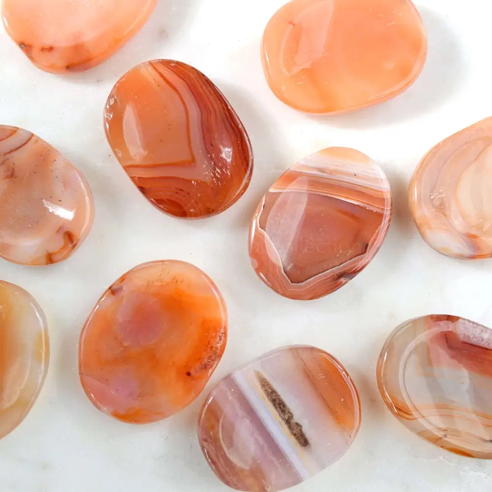 Carnelian Crystal Worry Stones