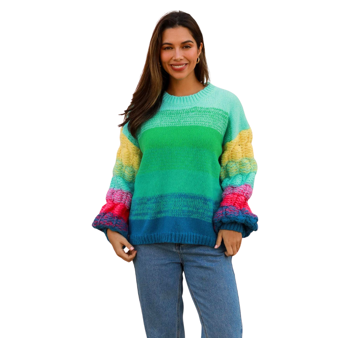 Knit Jumper - Jade Bubblegum