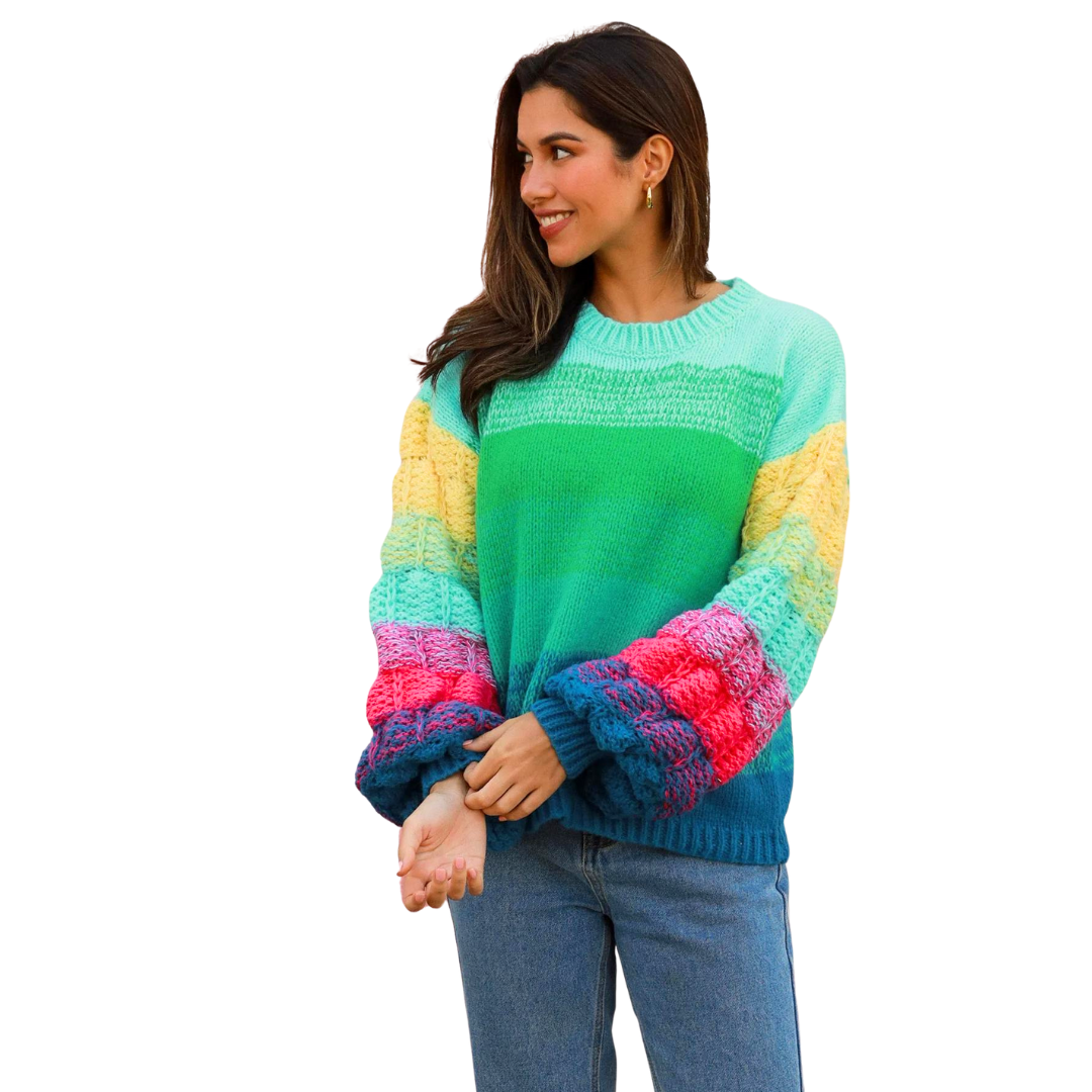 Knit Jumper - Jade Bubblegum