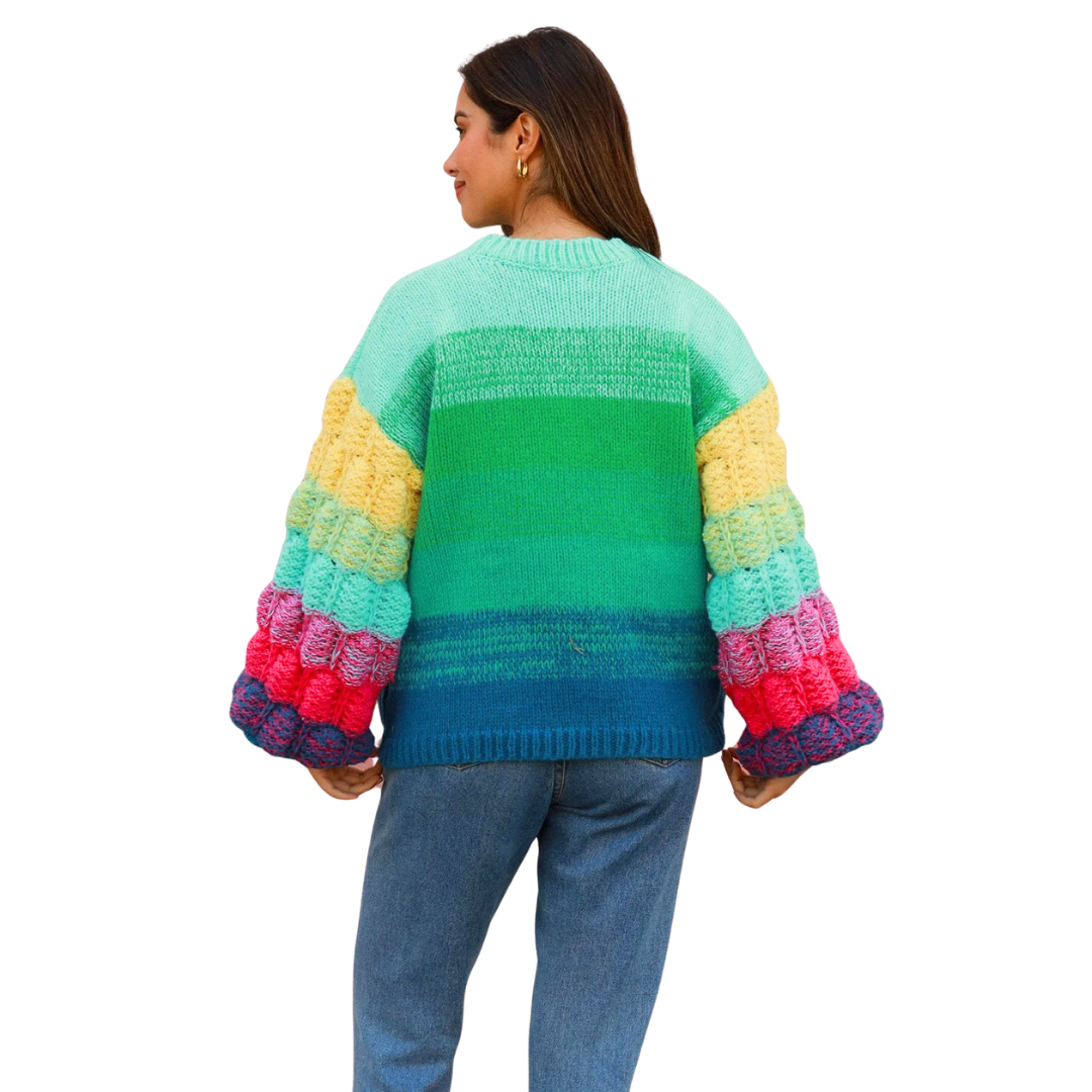 Knit Jumper - Jade Bubblegum