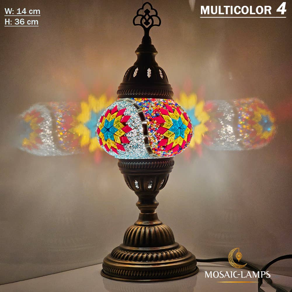 Turkish Mosaic Lamp - Medium Blue 1