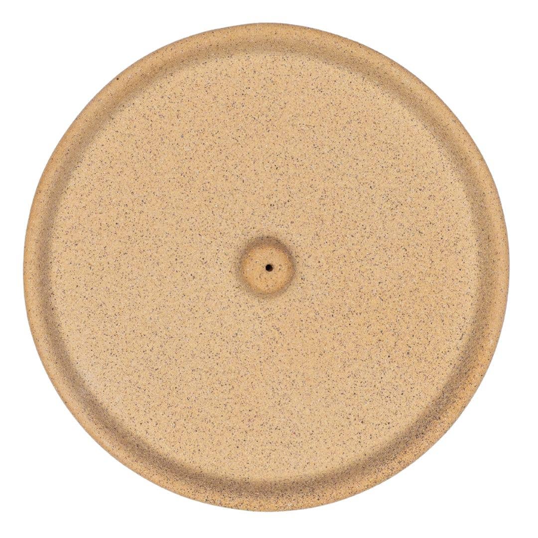 Obsidian Ceramic incense holder: Black