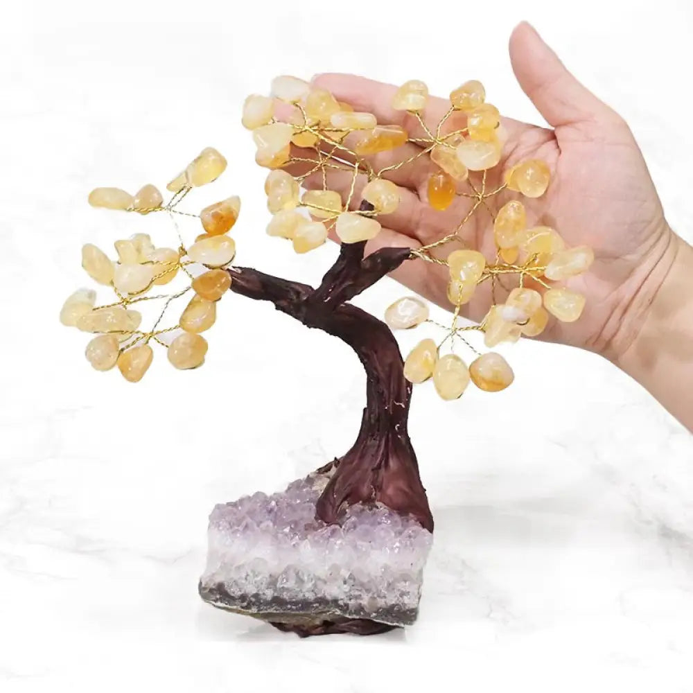 CITRINE Bonsai Crystal Tree 20 Crystal Tree
