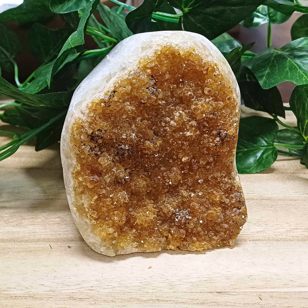 Citrine Geodes Base Cut 006