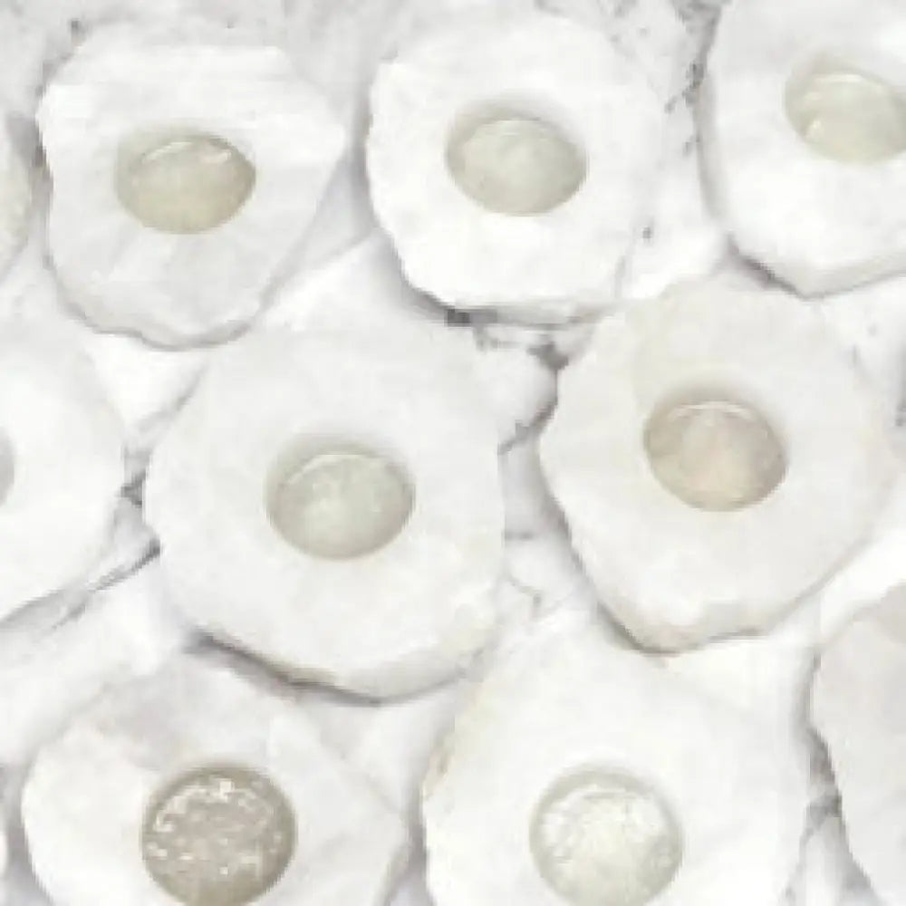 Clear Quartz Tealight Candle Holder tealight Holder