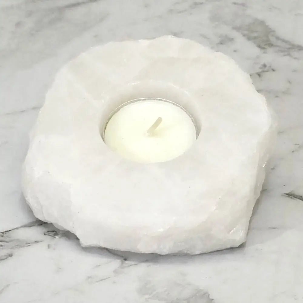 Clear Quartz Tealight Candle Holder tealight Holder