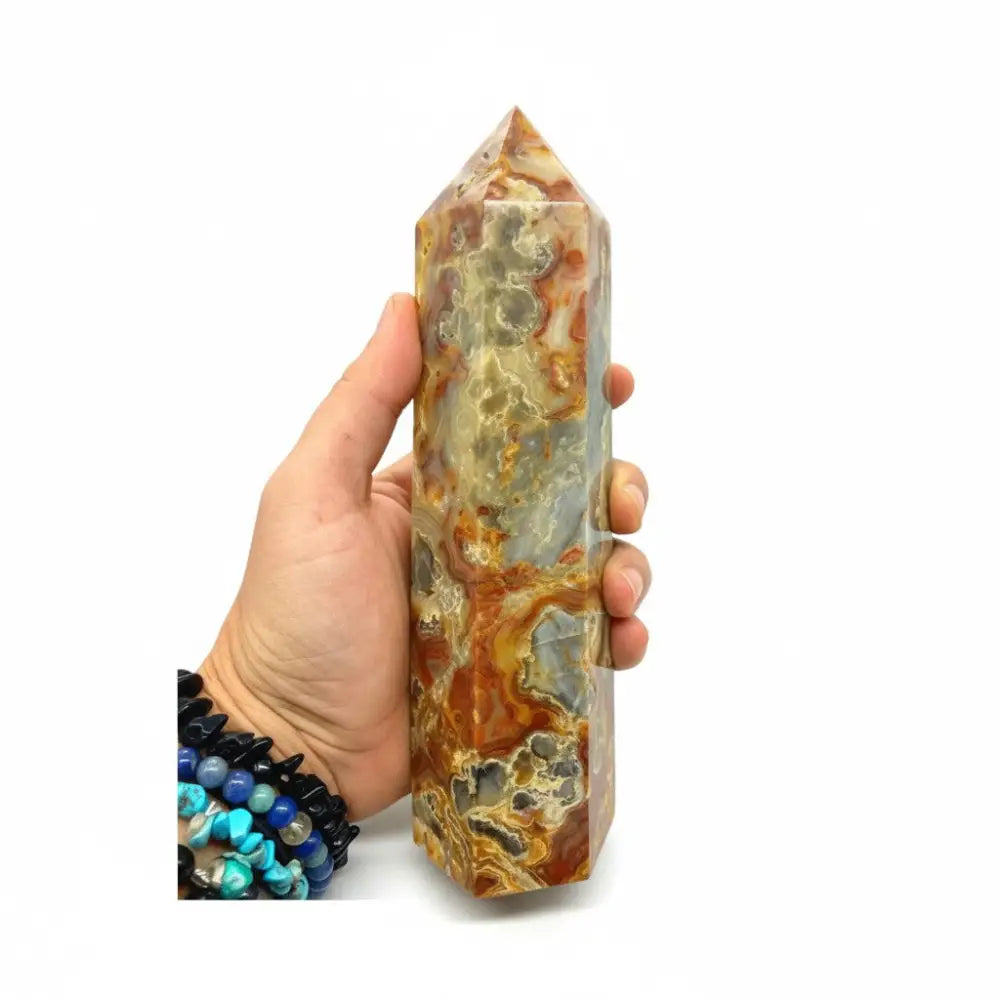 Crazy Lace Agate Generator - Tower crystal tower