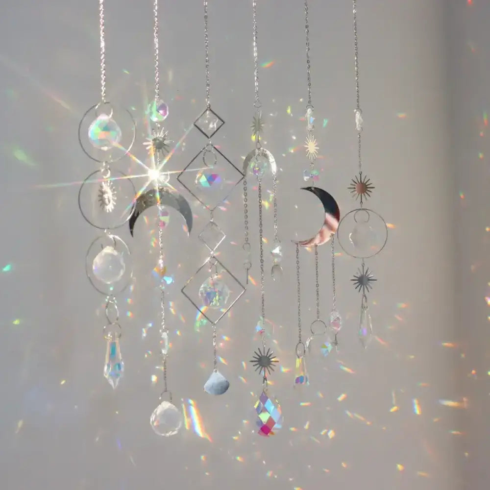 Crystal Suncatchers Sun Moon Prisms crystal suncatcher