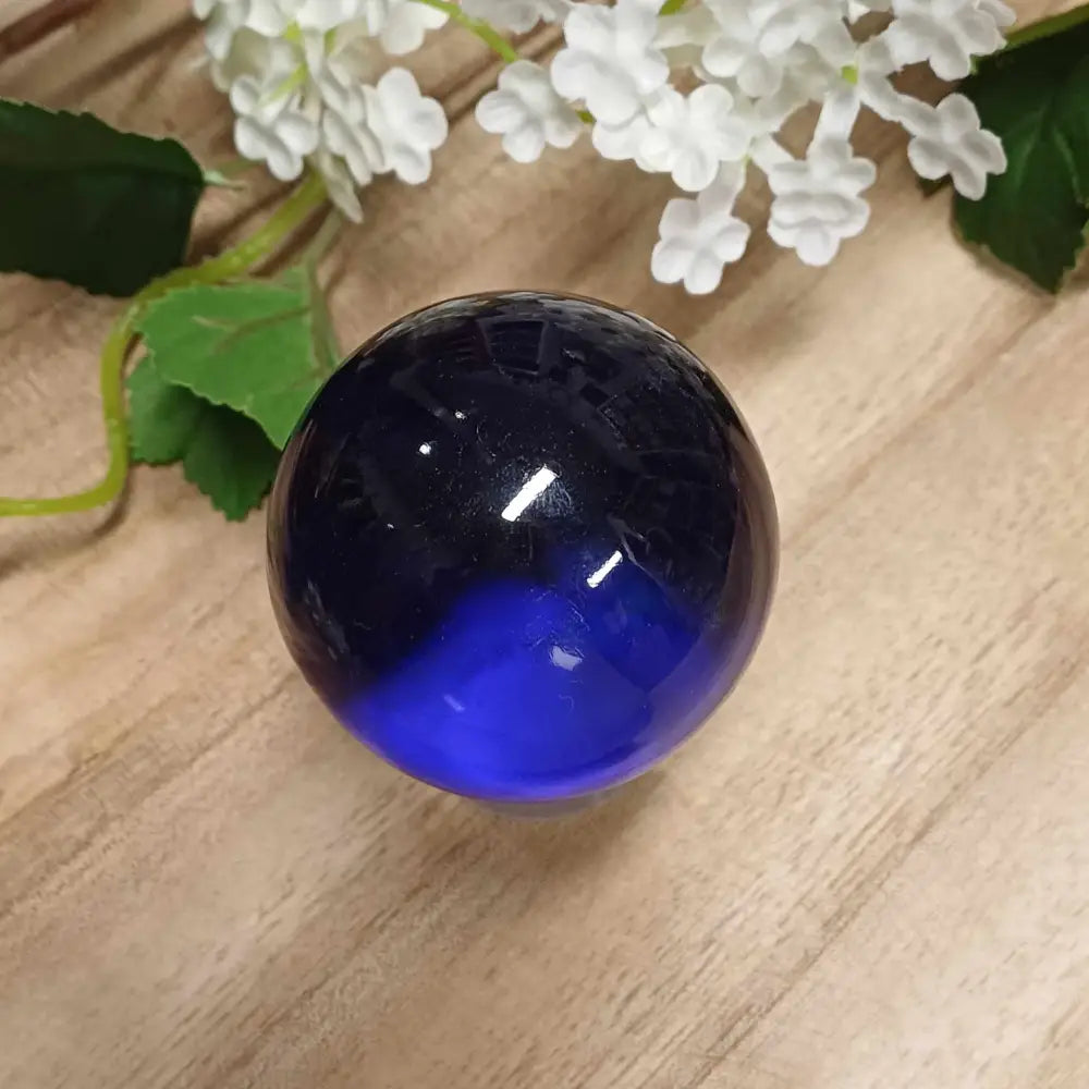 Dark Blue Obsidian Sphere 003 Sphere