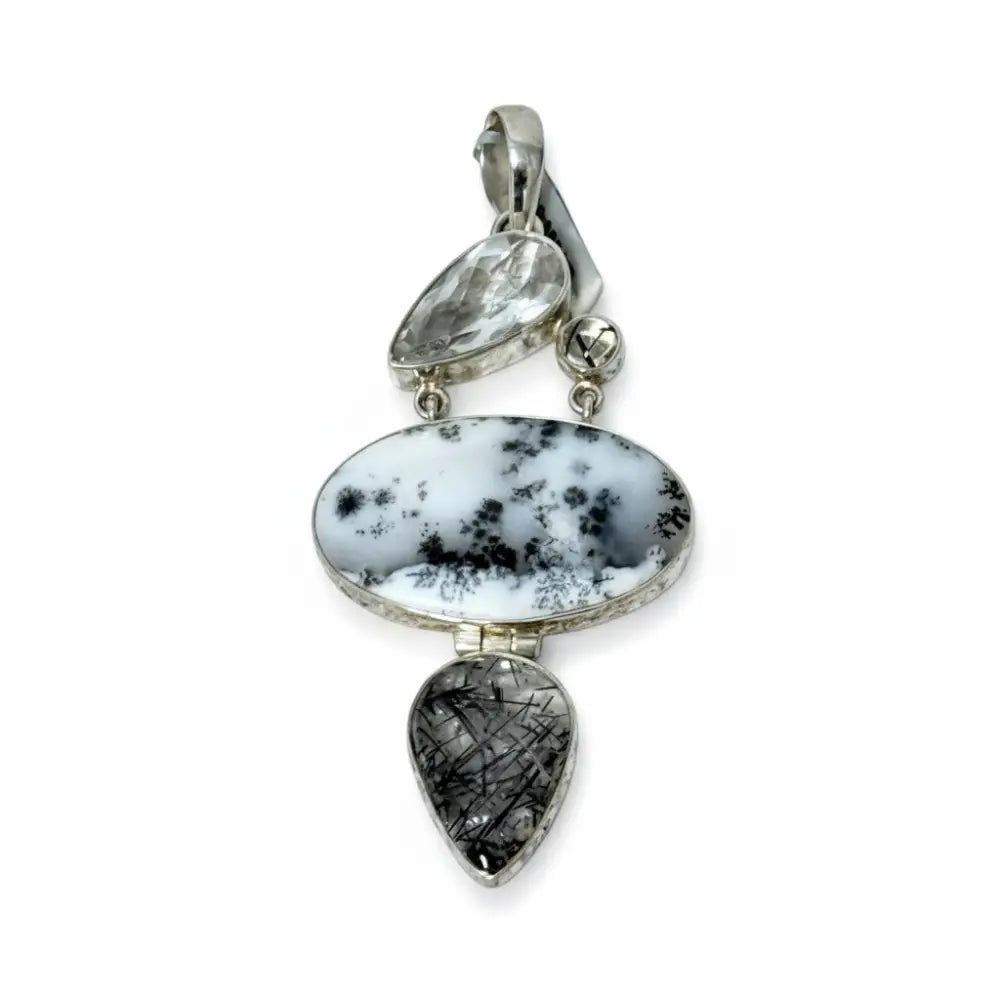 Dendritic Agate Pendant SS PENDANT