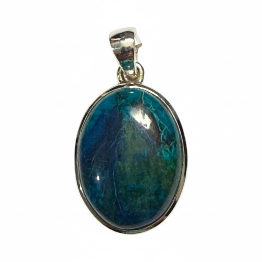 Shattucktite Oval Pendant in Silver